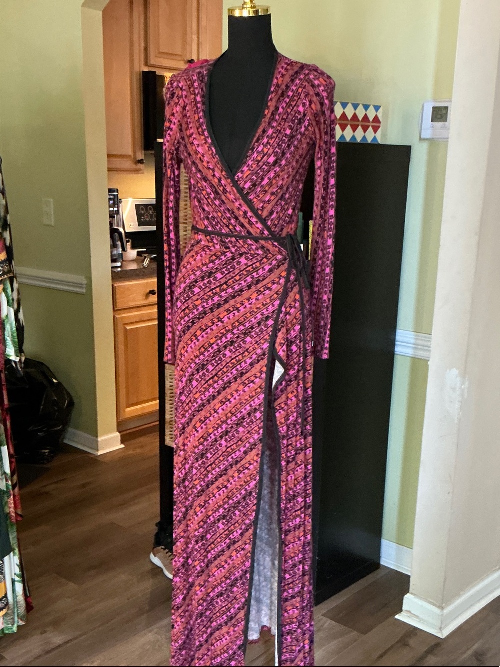 FREE PEOPLE Wrap Maxi Dress in Pink Pattern - Women